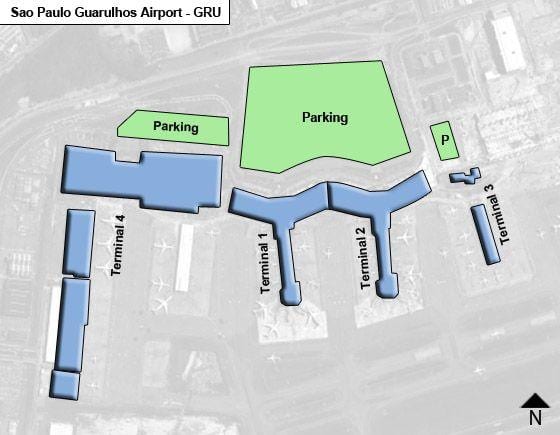 Сан Пауло guarulhos олон улсын нисэх онгоцны буудлын терминалын зураг