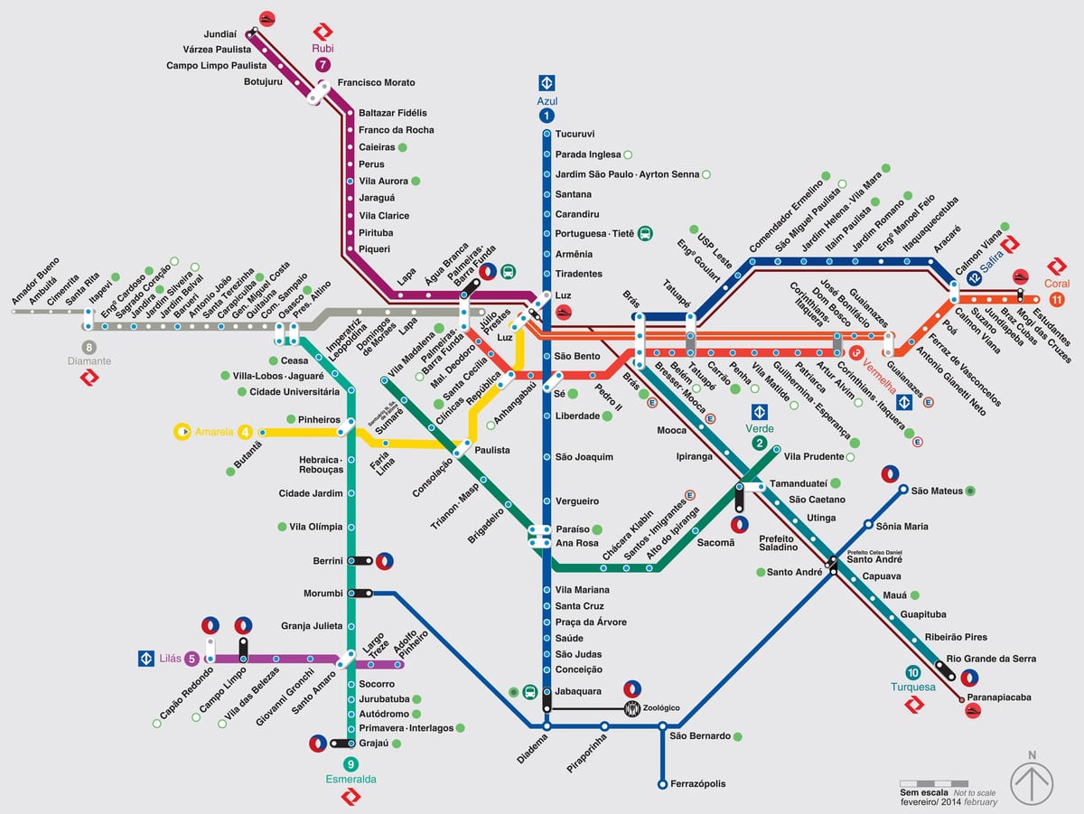метроны газрын зураг, Сан-Паулу